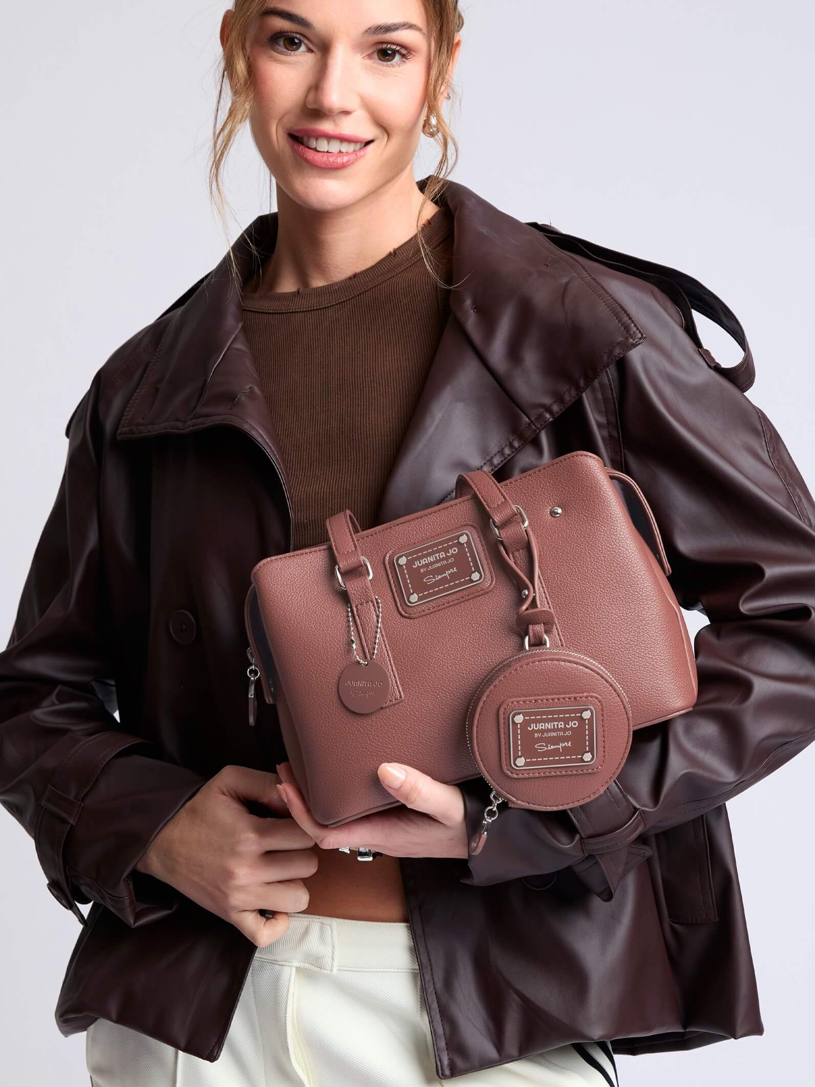 Cartera Mediana Julieta Marrón