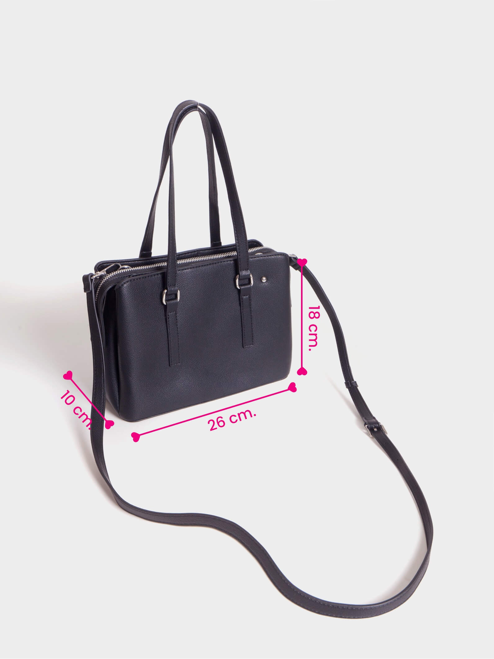 Cartera Mediana Julieta Negro