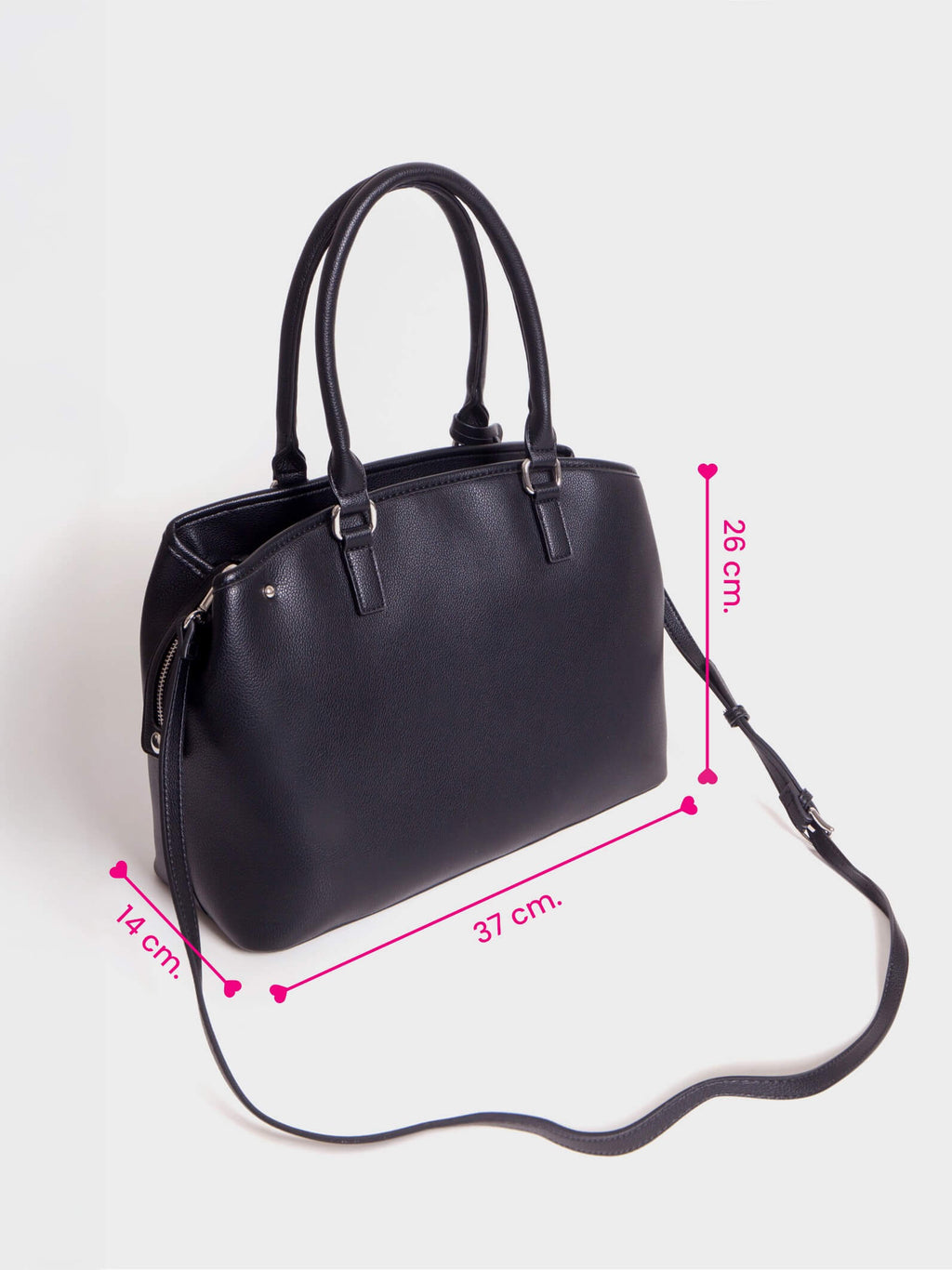 Cartera De Mano Grande Venecia Negro