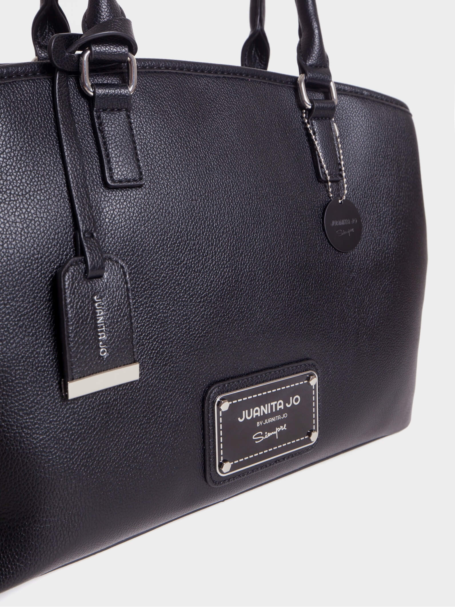Cartera De Mano Grande Venecia Negro