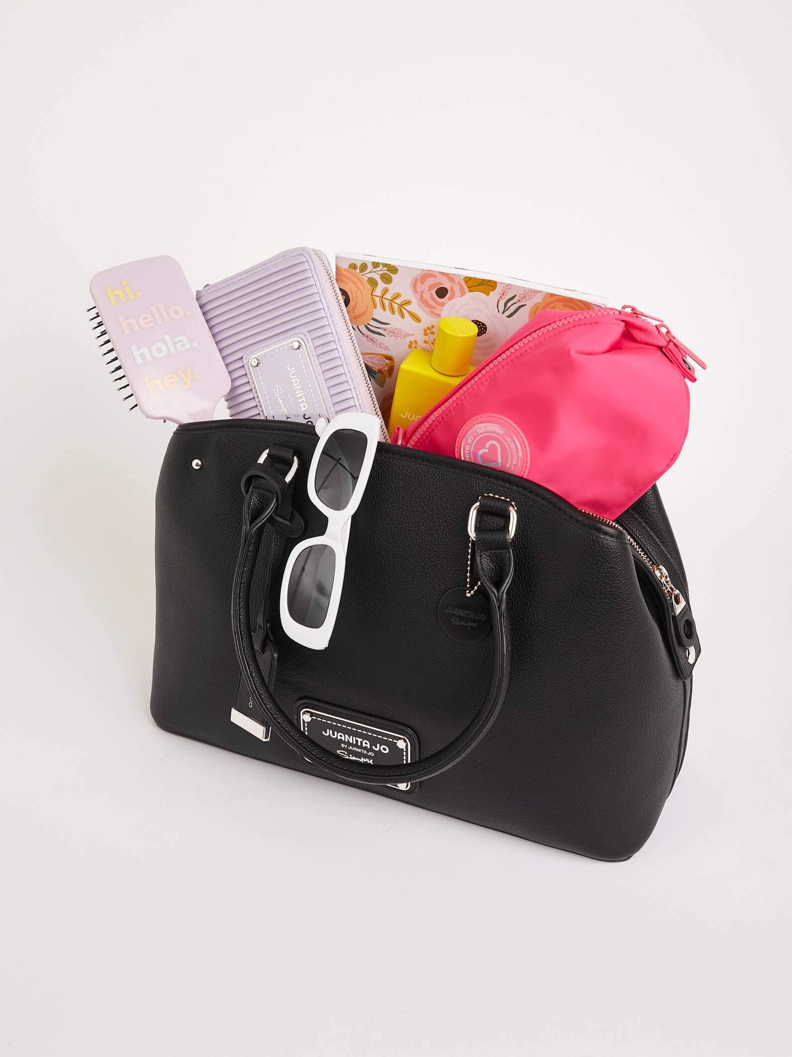 Cartera De Mano Grande Venecia Negro
