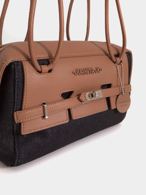 Baguette Denim Jessie Negro Y Suela