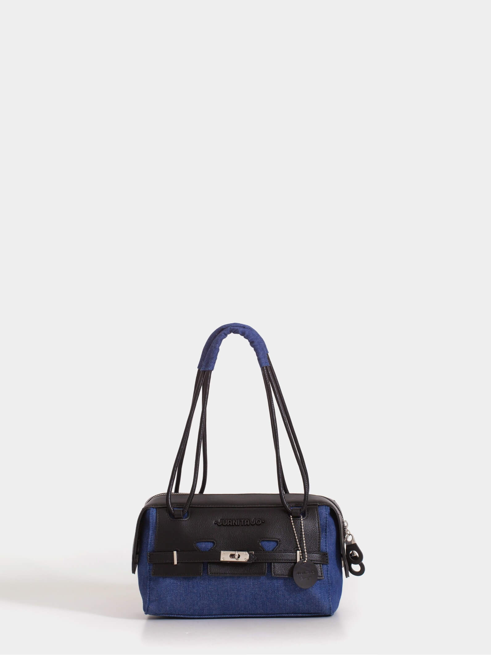 Baguette Denim Jessie Azul Y Negro