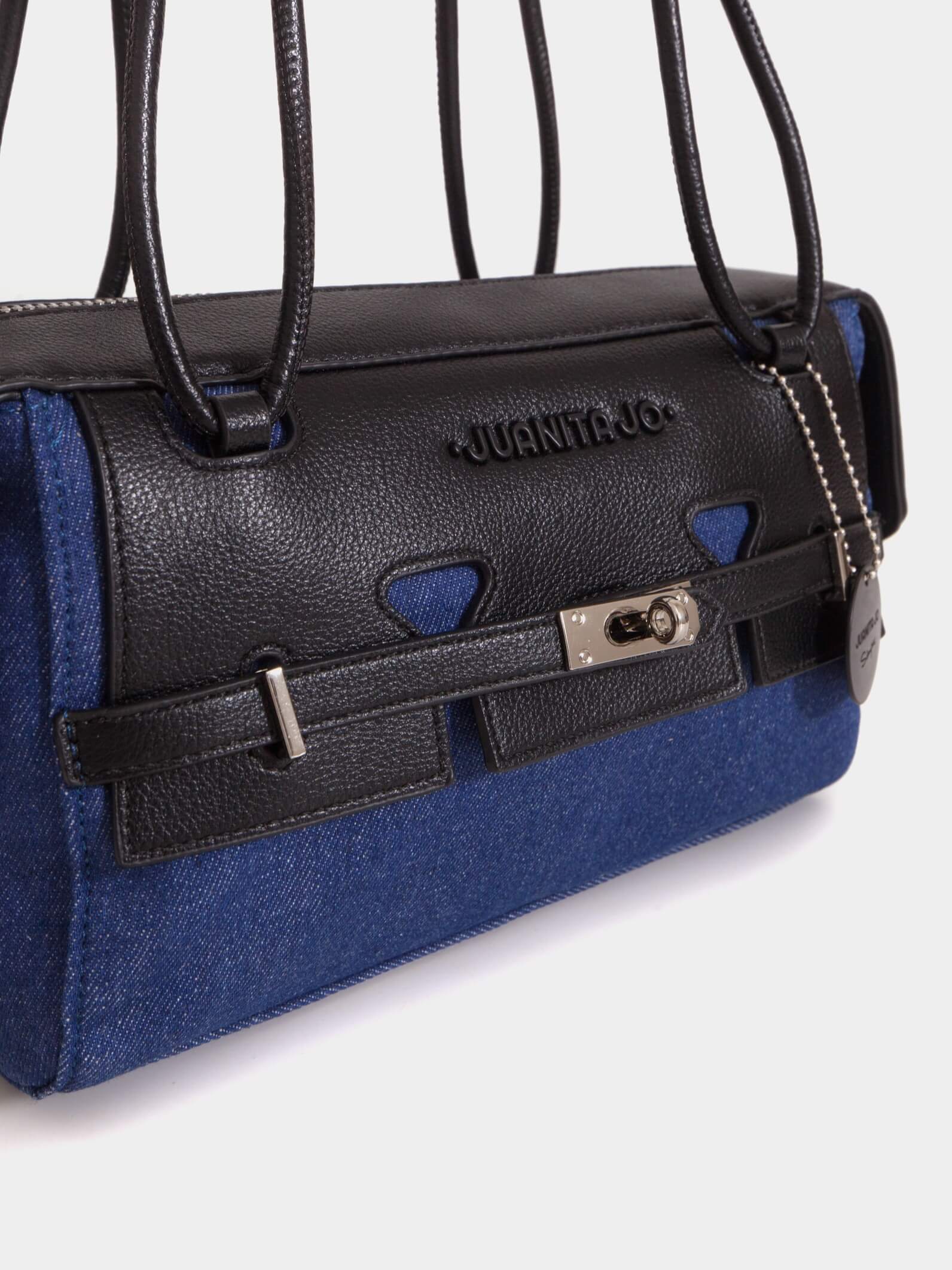 Baguette Denim Jessie Azul Y Negro