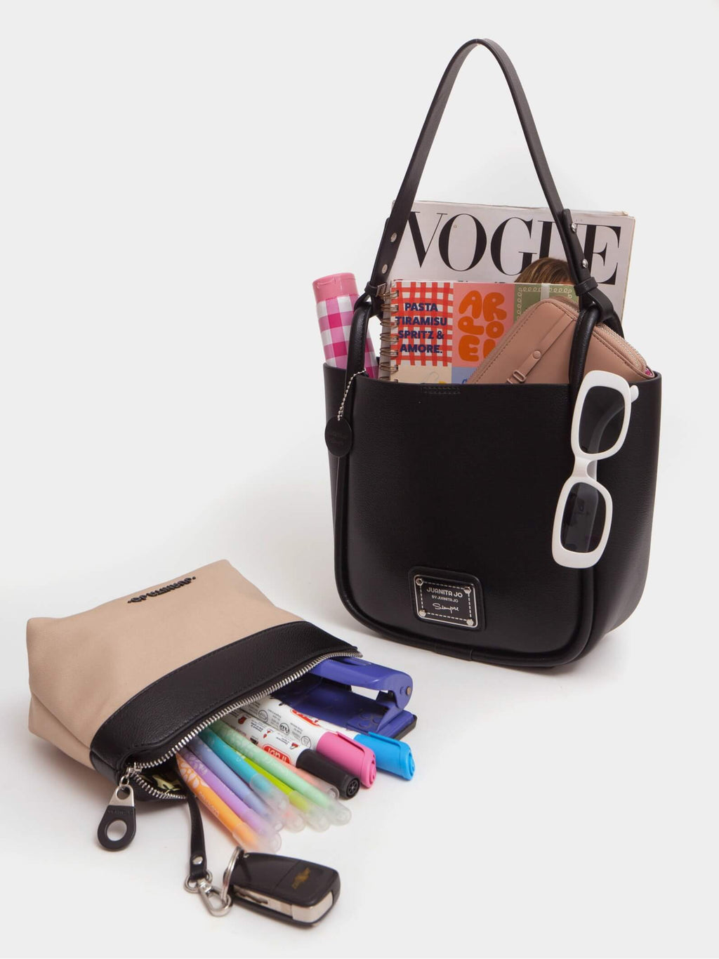 Cartera Carol Mediana Negro