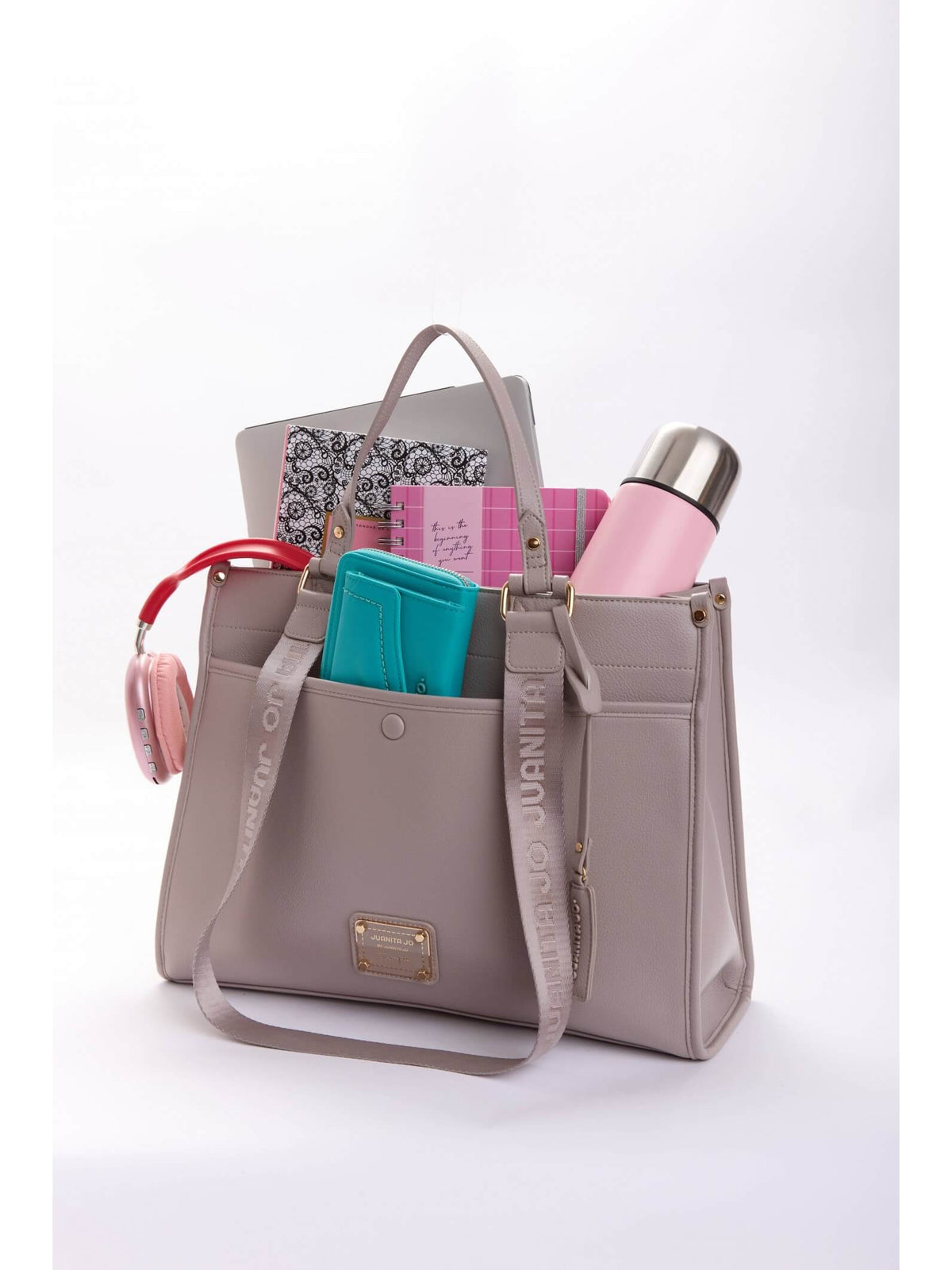 Cartera Tipo Maletín Madrid Gris