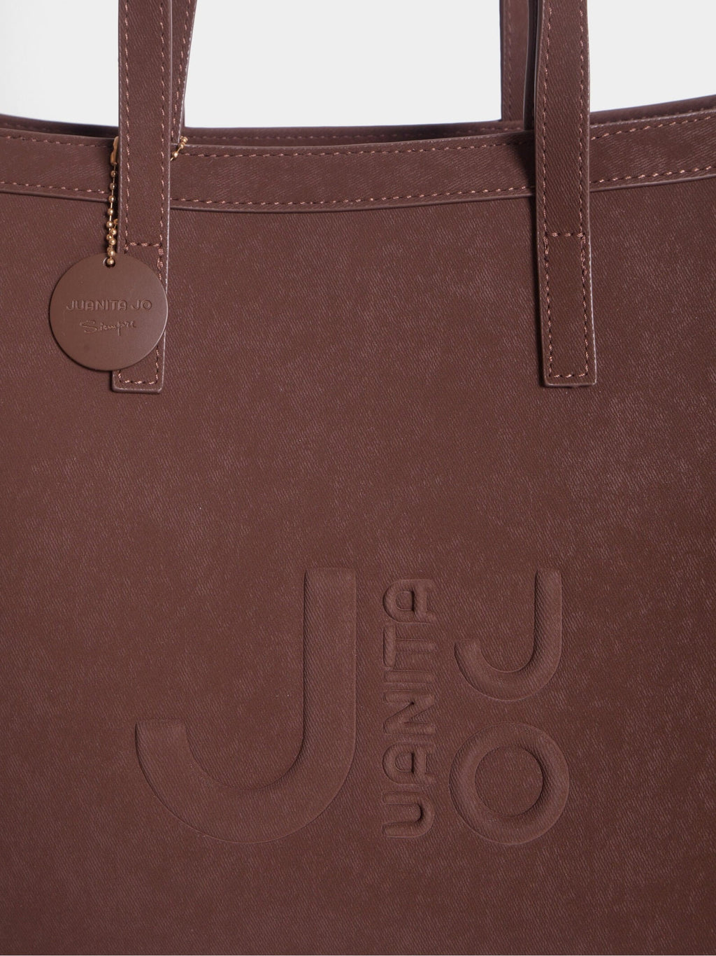 Cartera Jana Con Doble Asa  Marrón