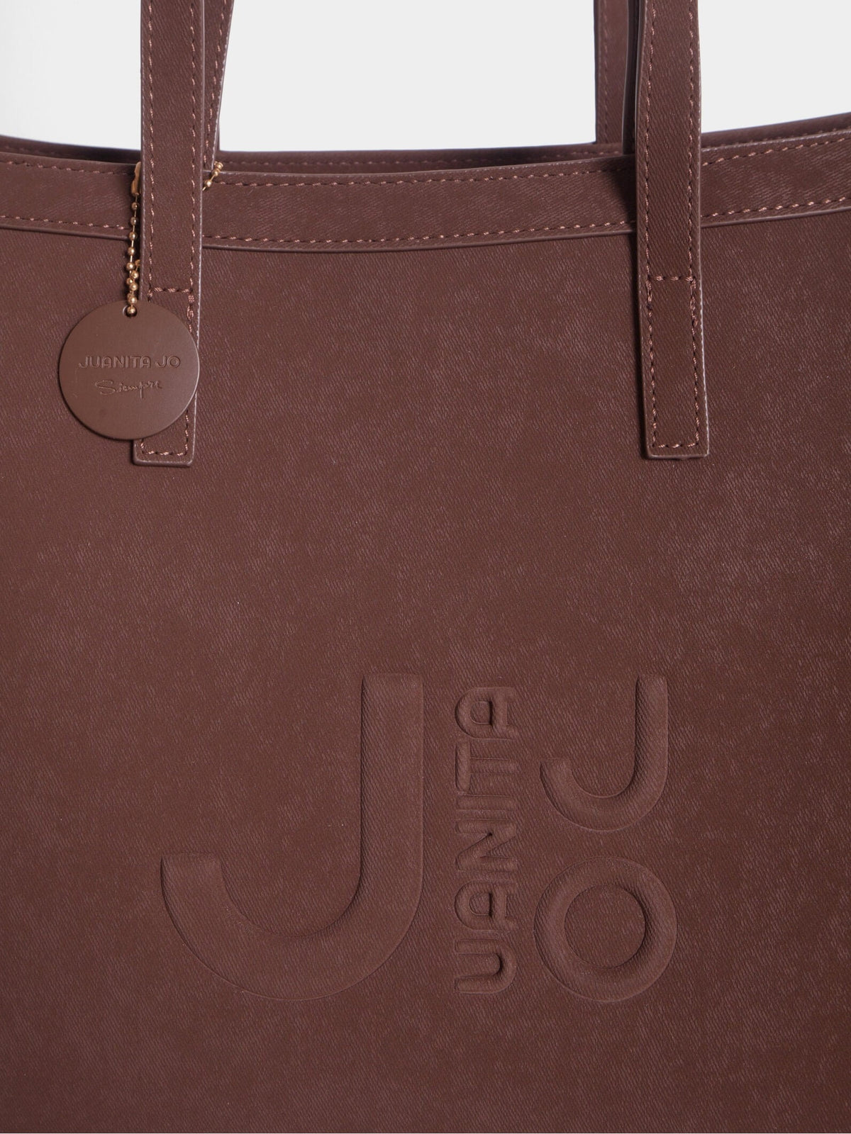 Cartera Jana Con Doble Asa  Marrón
