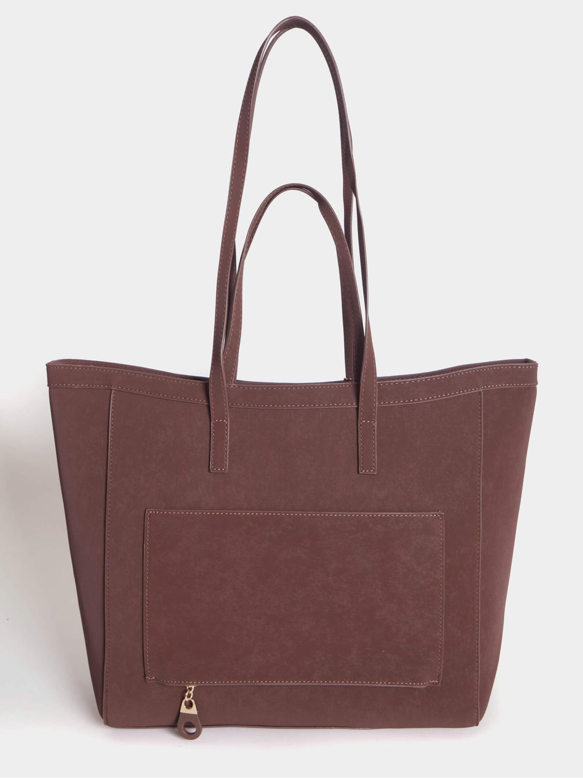 Cartera Jana Con Doble Asa  Marrón