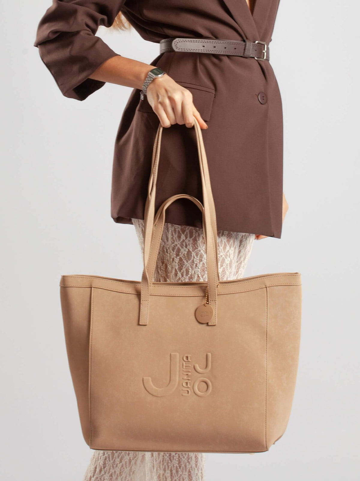 Cartera Jana Con Doble Asa  Arena