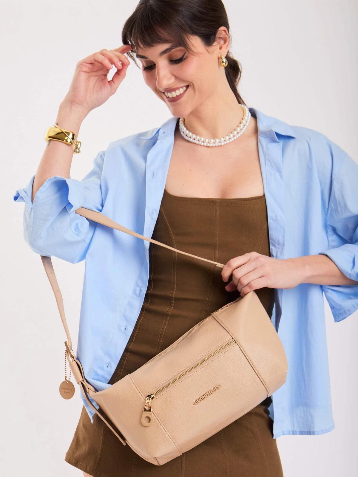 Cartera De Hombro Anaí  Visón