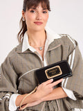 Billetera Hand Pocket Negro Con Nude De Charol