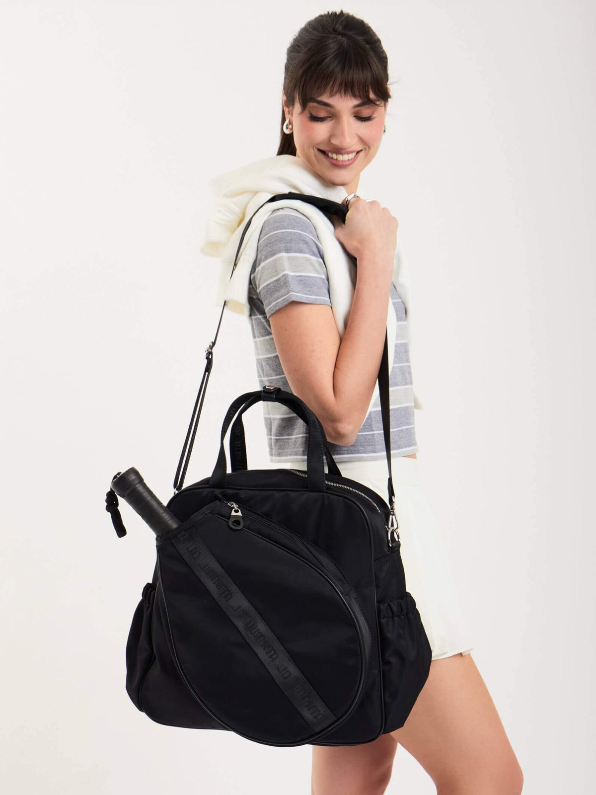 Bolso Porta Paleta Y Raqueta Negra
