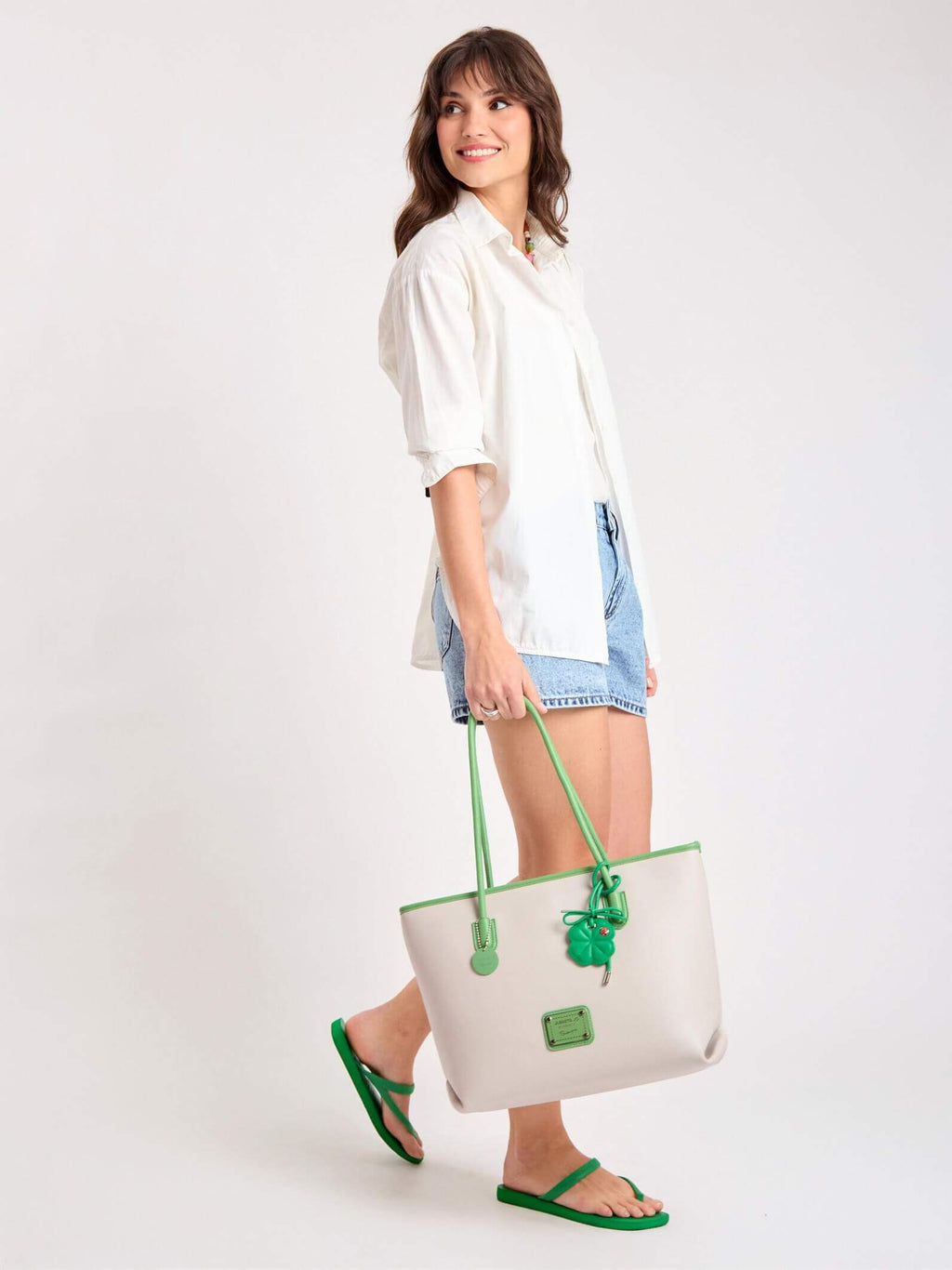 Cartera Trébol Gris