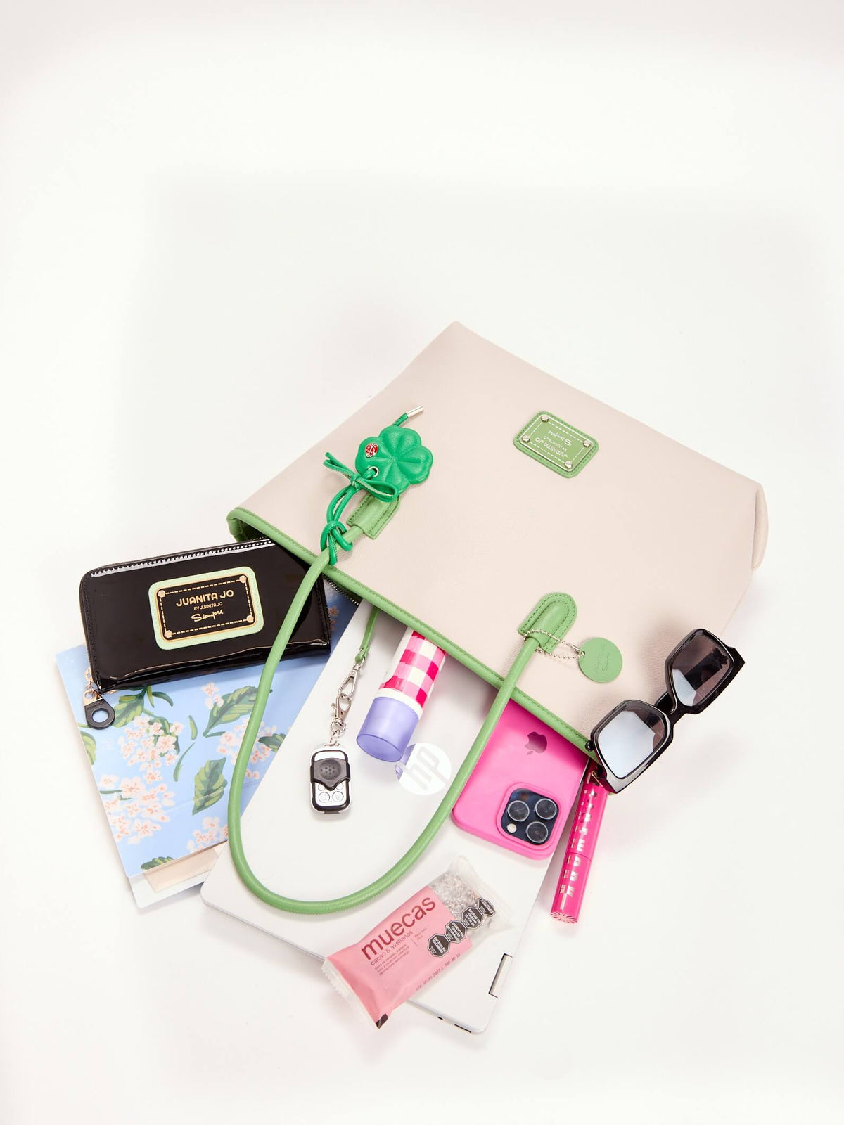 Cartera Trébol Gris