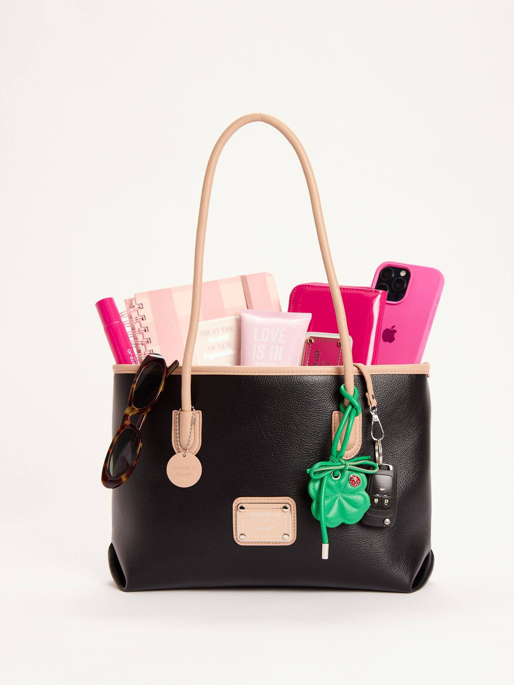 Cartera Trébol Chica Negro