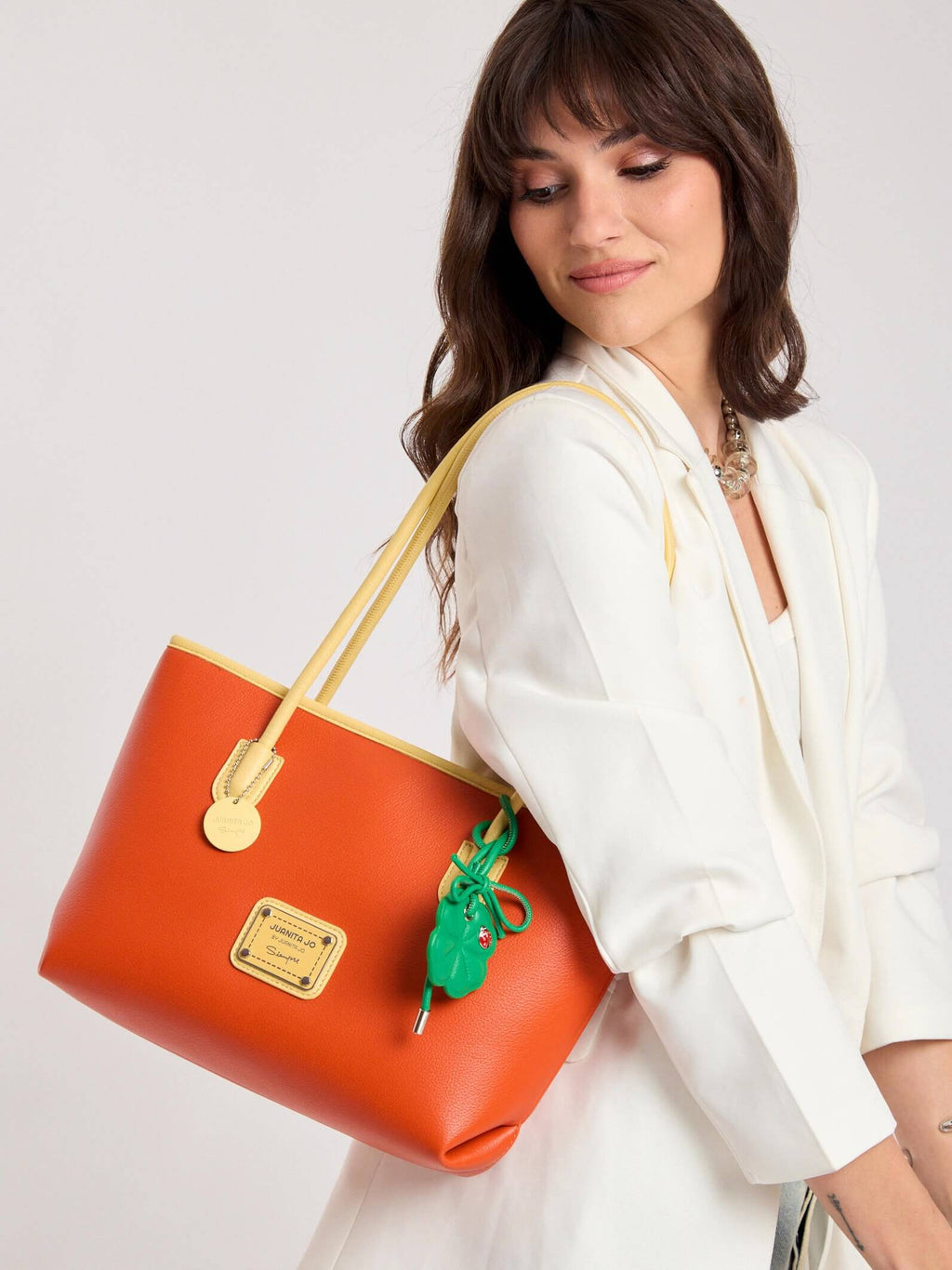 Cartera Trébol Chica Naranja