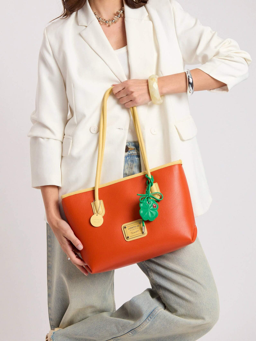 Cartera Trébol Chica Naranja