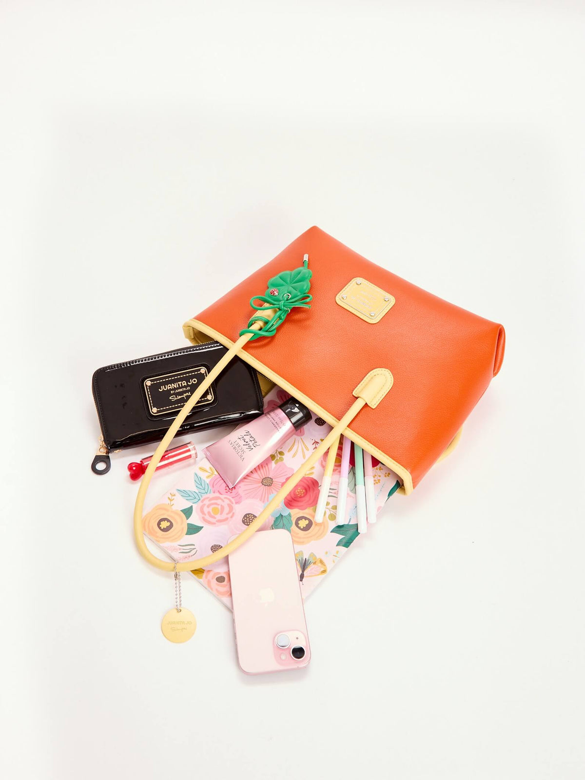 Cartera Trébol Chica Naranja