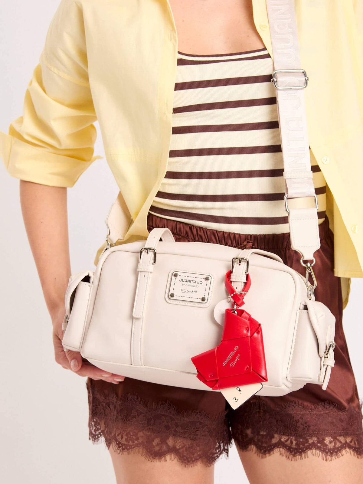 Cartera De Hombro Ori Blanco
