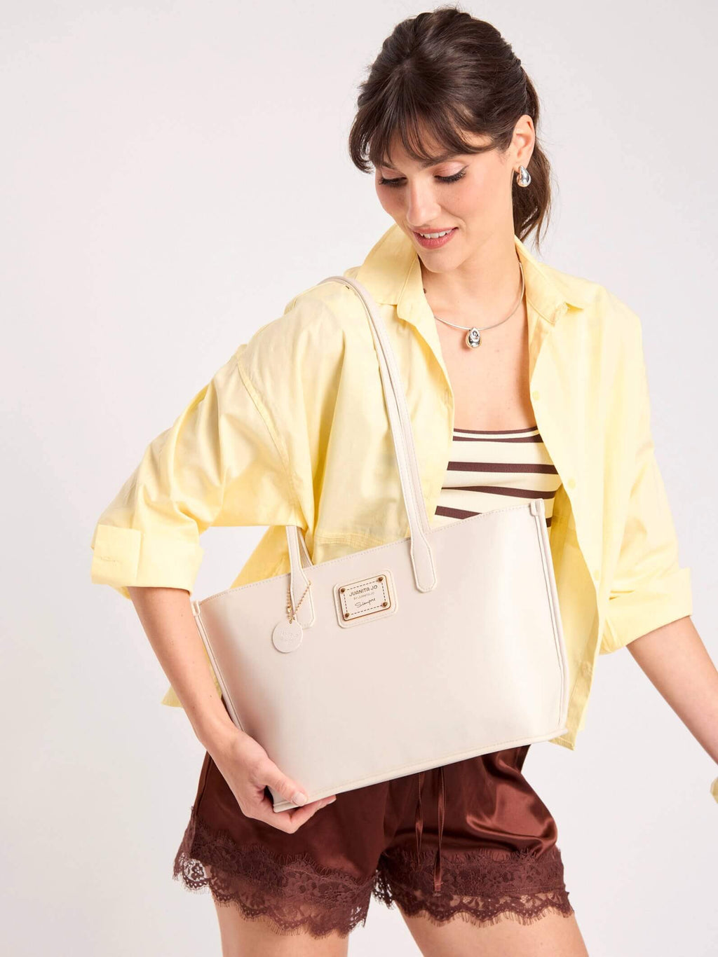 Cartera Grande Grace Blanco