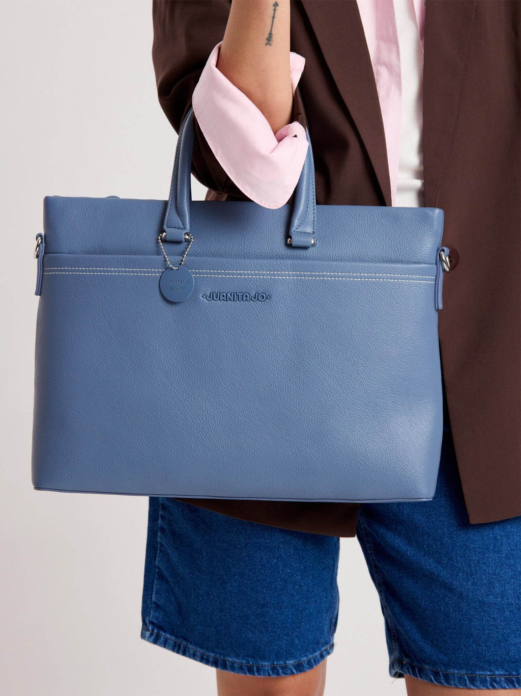 Cartera Porta Notebook Lu Azul