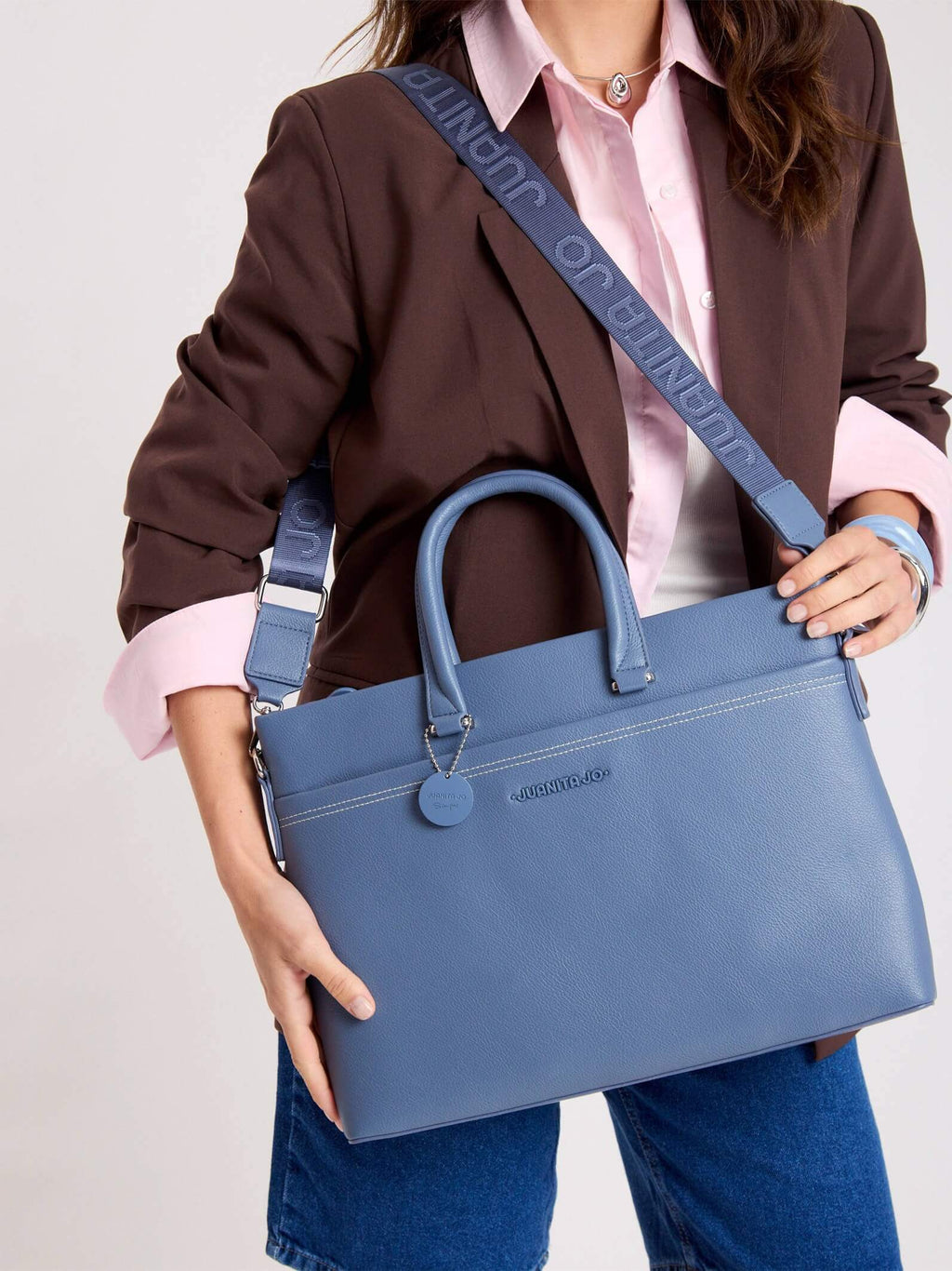 Cartera Porta Notebook Lu Azul