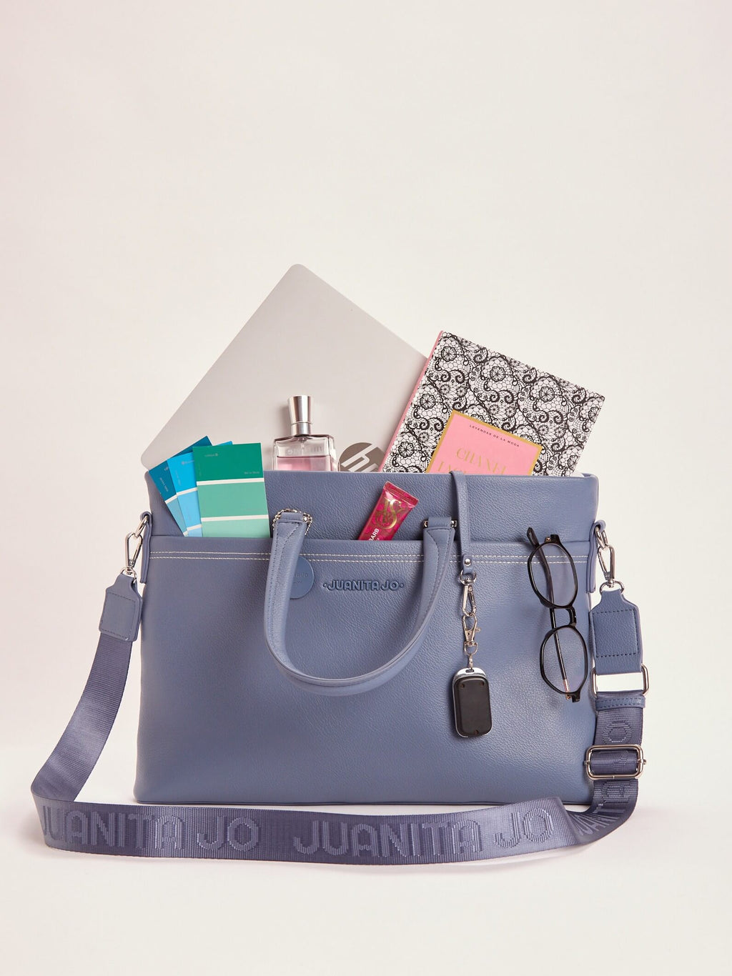 Cartera Porta Notebook Lu Azul