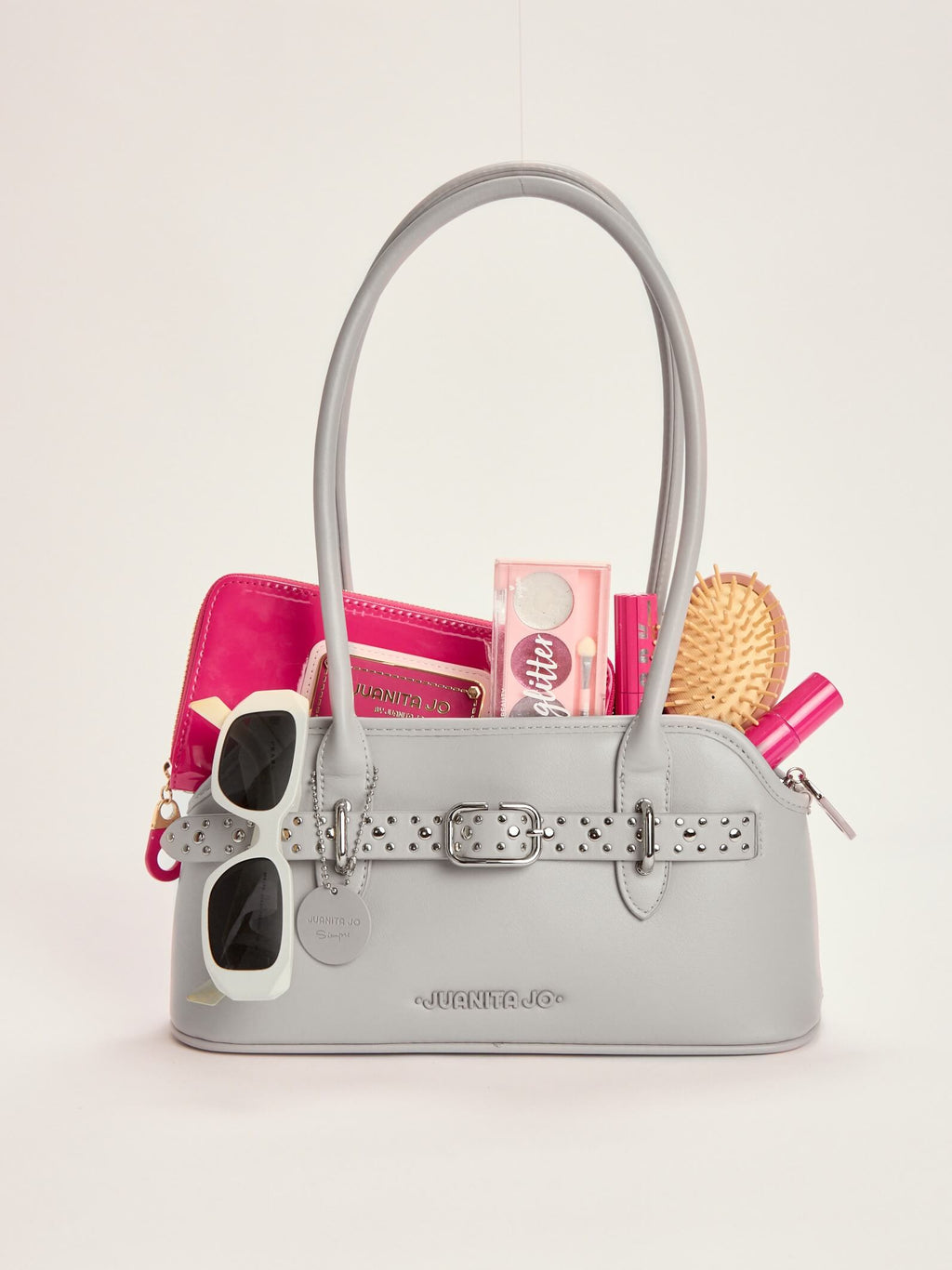 Cartera De Hombro Jagger Gris