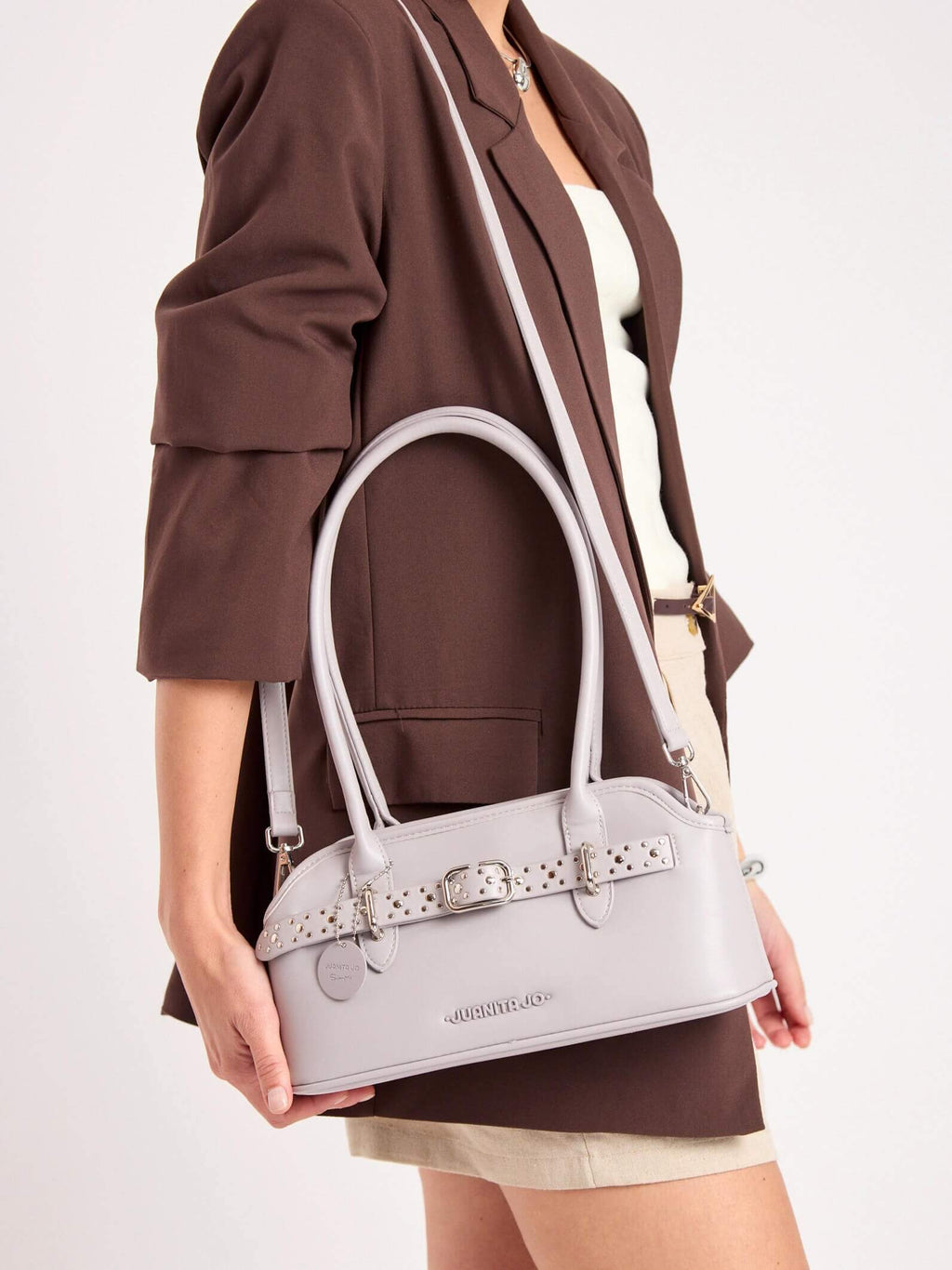 Cartera De Hombro Jagger Gris