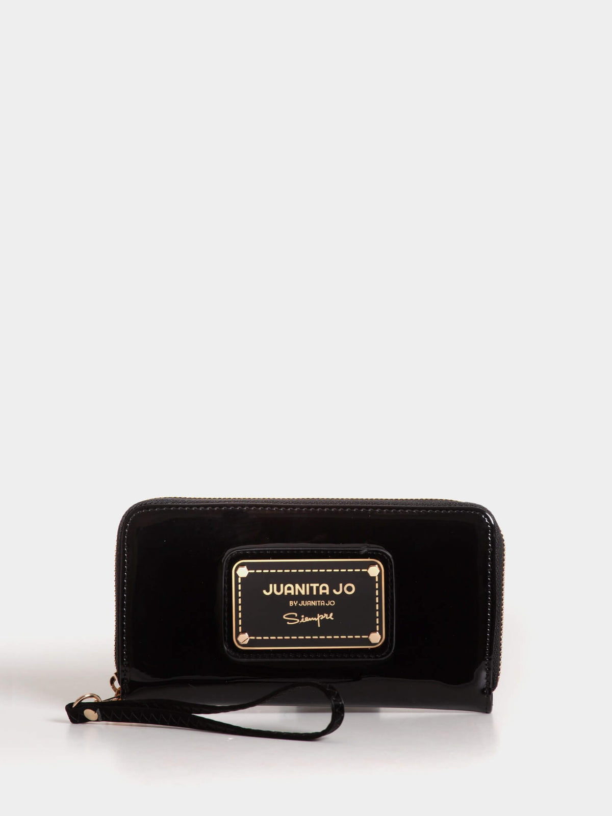 Billetera Hand Pocket Negro De Charol