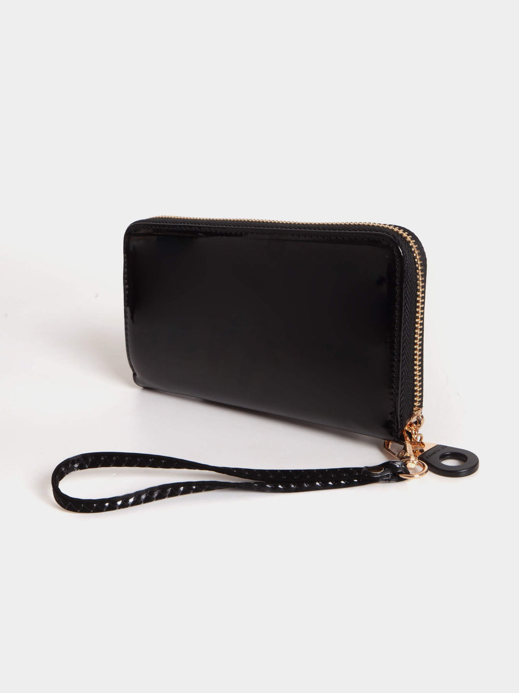 Billetera Hand Pocket Negro De Charol