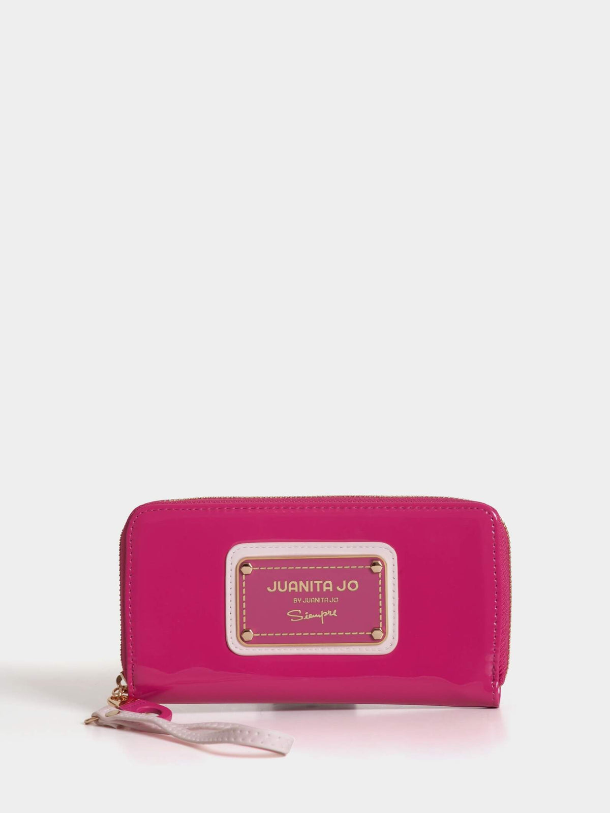 Billetera Hand Pocket Fucsia De Charol