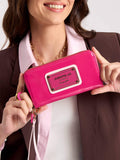 Billetera Hand Pocket Fucsia De Charol